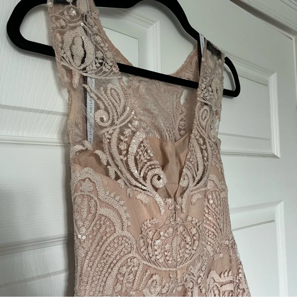 Jenny Yoo Lace Midi Dress - Size 2 Blush from Anthropologie - Picture 8 of 13